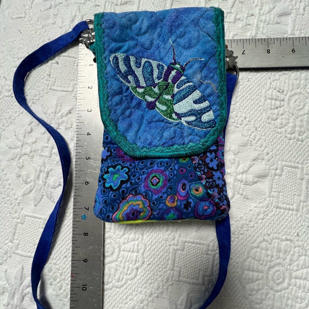 Handmade, mini, very colorful, crossbody bag. - Picture 10 of 13